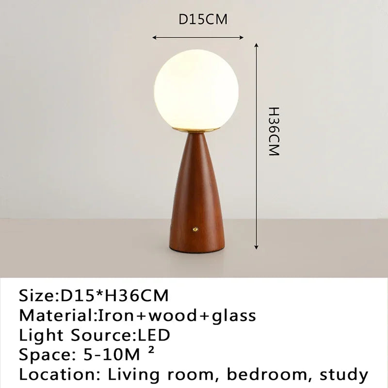 Modern desk lamp, retro creative living room, study room, villa, hotel bedroom, interior decoration, glossy LED bedside lamp - vue 18 sur 21