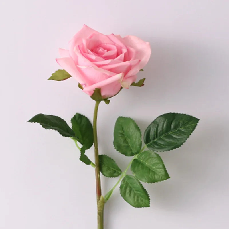 fleurs de roses artificielles en latex pour décoration élégante - vue 9 sur 11