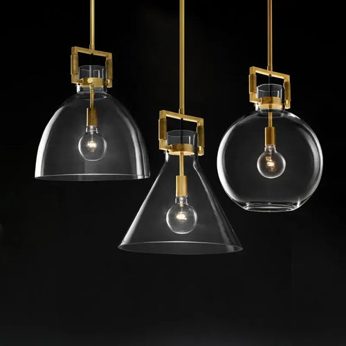 suspension en verre rétro américain style luxe décoratif