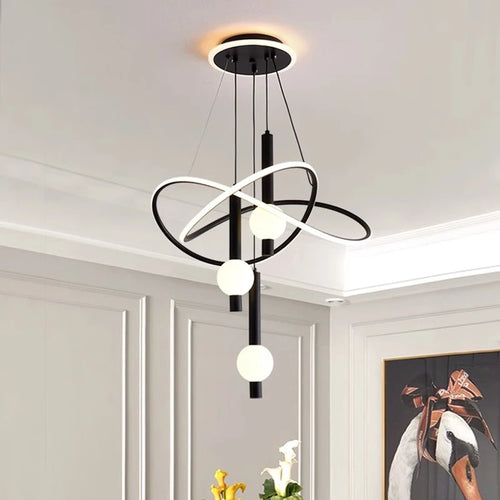 Minimalist post-modern chandelier for elegant interior decor - vue 9 sur 8