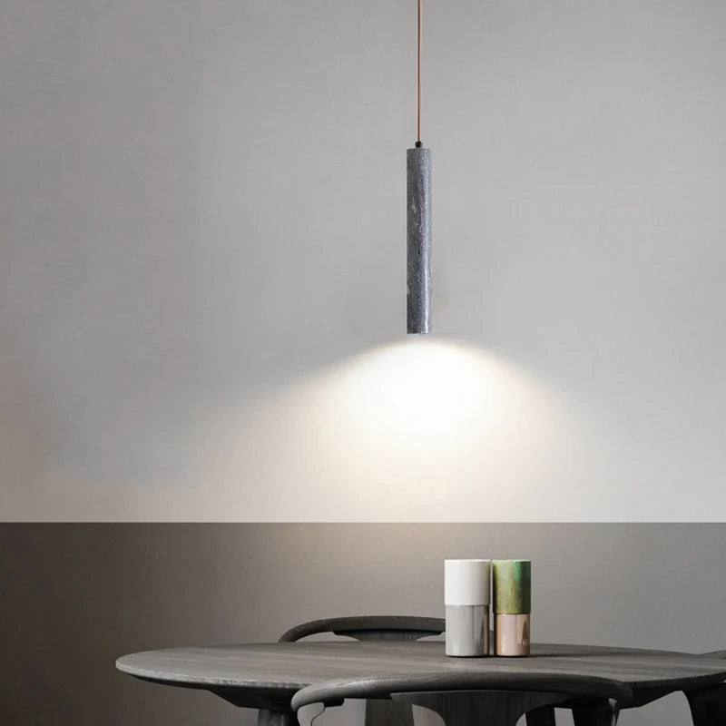 suspension wabi sabi moderne créative en marbre led
