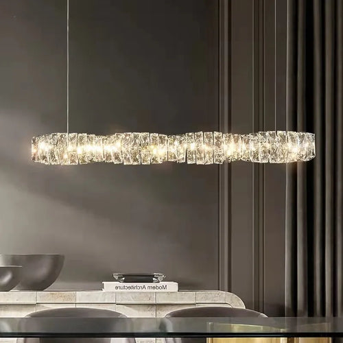 Lustre Led suspendu en cristal K9 de luxe
