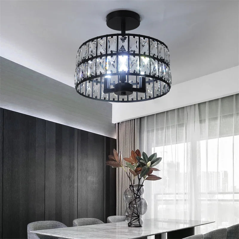 Plafonniers nordiques pour chambre Lustre couloir vestiaire plafonnier Luminaire Lampa Sufitowa abat-jour suspendu décor à la maison - vue 5 sur 12