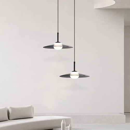suspension en verre à plusieurs têtes pour intérieur moderne - vue 6 sur 23
