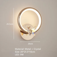 anneau d'or led lampe suspendue papillon pour hôtel boutique bureau