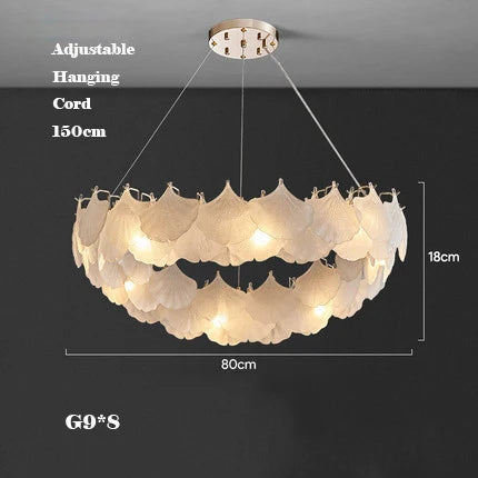 Minimalist retro glass chandelier for elegant decor