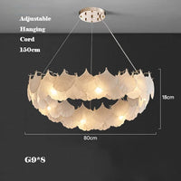 Minimalist retro glass chandelier for interior decoration