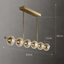Nordic cracked glass chandelier with modern minimalist LED
