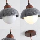 suspension moderne en pierre naturelle et bois