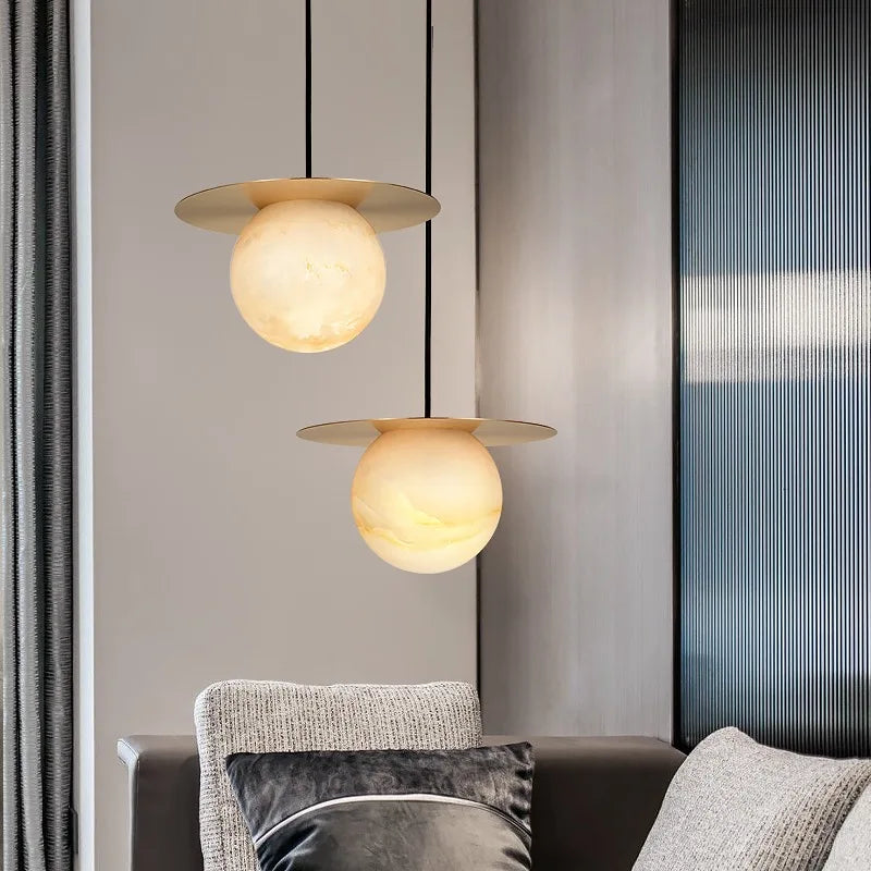 Suspension moderne avec marbre design - vue 5 sur 27