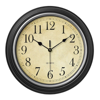 horloge murale vintage silencieuse avec chiffres romains et arabes