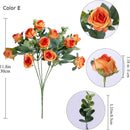bouquet de roses artificielles avec eucalyptus et pivoine décoratif