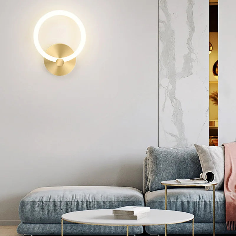 applique murale rond led nordique moderne - vue 7 sur 10