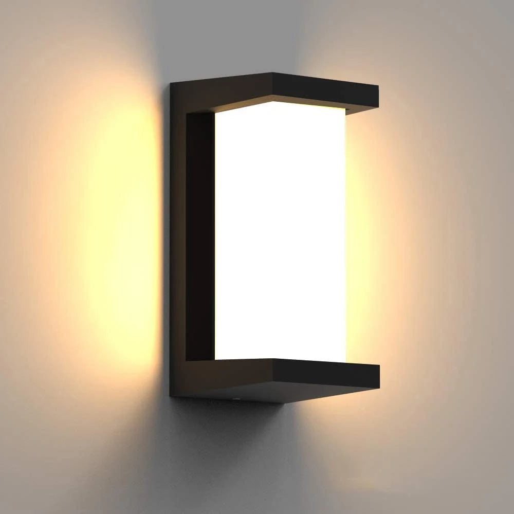 Applique murale LED lumière jardin applique IP65 extérieur étanche lampe luminaire maison décoration éclairage couloir allée lumière au25 - vue 5 sur 8