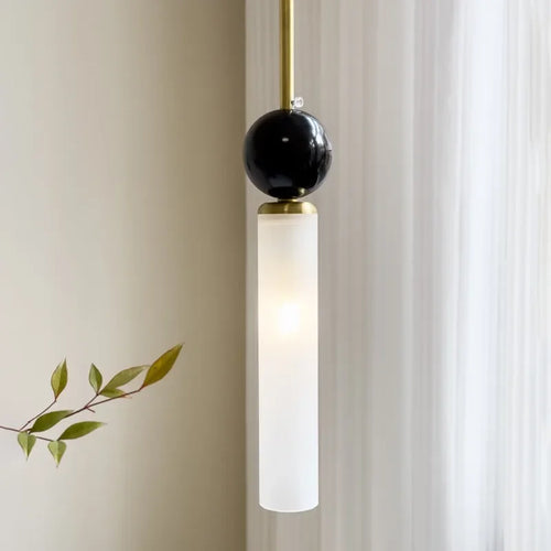Minimalist nordic luxury Italian marble chandelier - vue 3 sur 10
