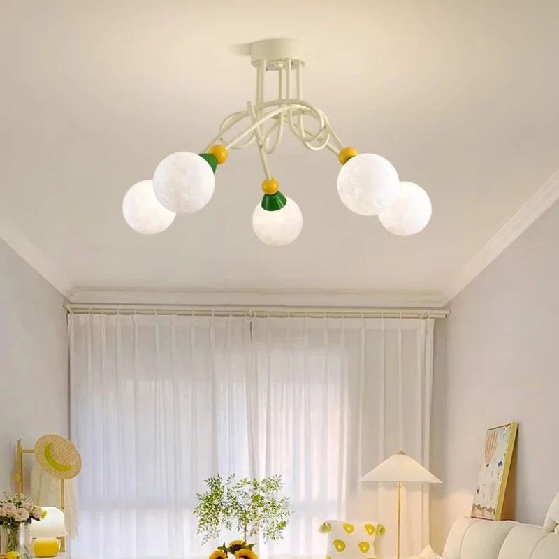 lustre nordique coloré pour chambre d'enfant moderne et simple - vue 2 sur 10