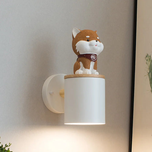 applique murale nordique en résine de fer pour chambre d'enfant