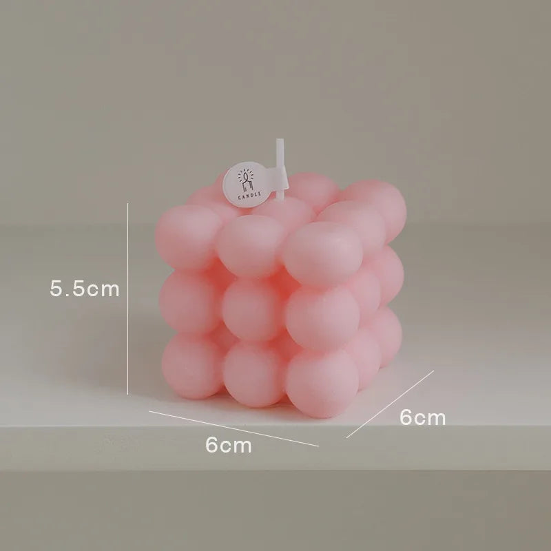 bougie cube parfumée à bulles en cire de soja artisanale - vue 13 sur 14