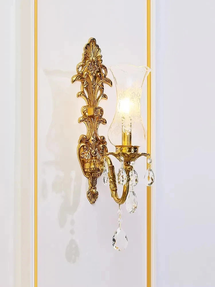 applique murale de luxe en cuivre classique français nordique antique