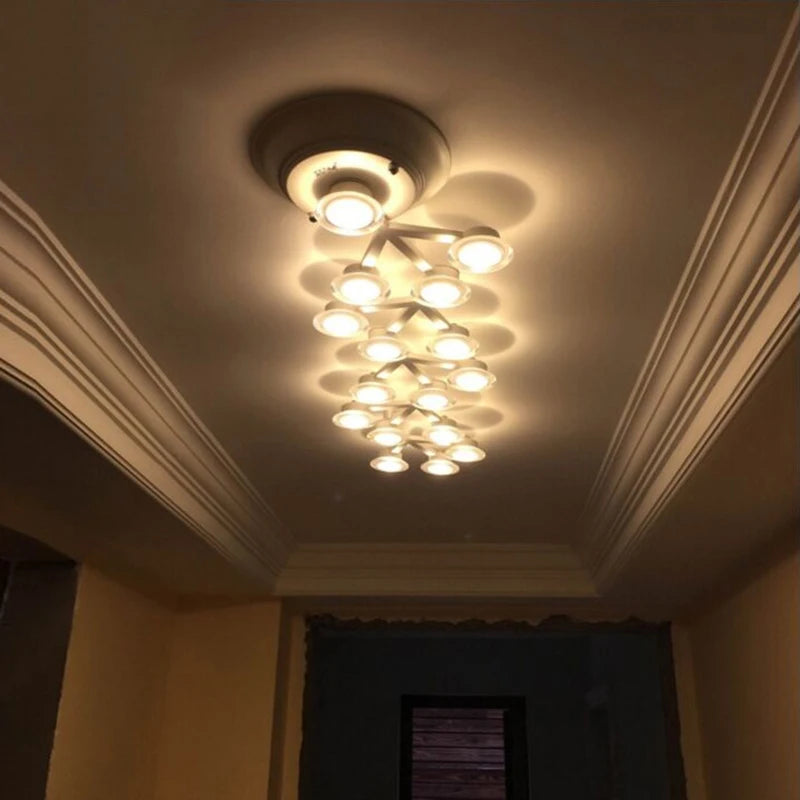 plafonnier nordique long décoratif moderne étoile prunier - vue 4 sur 11