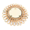 Wall Mirror, Round Wicker Rattan Decorative Mirror, Rustic Natural Rattan Wall Decor with Mounted Frame for Bathroom Hallway