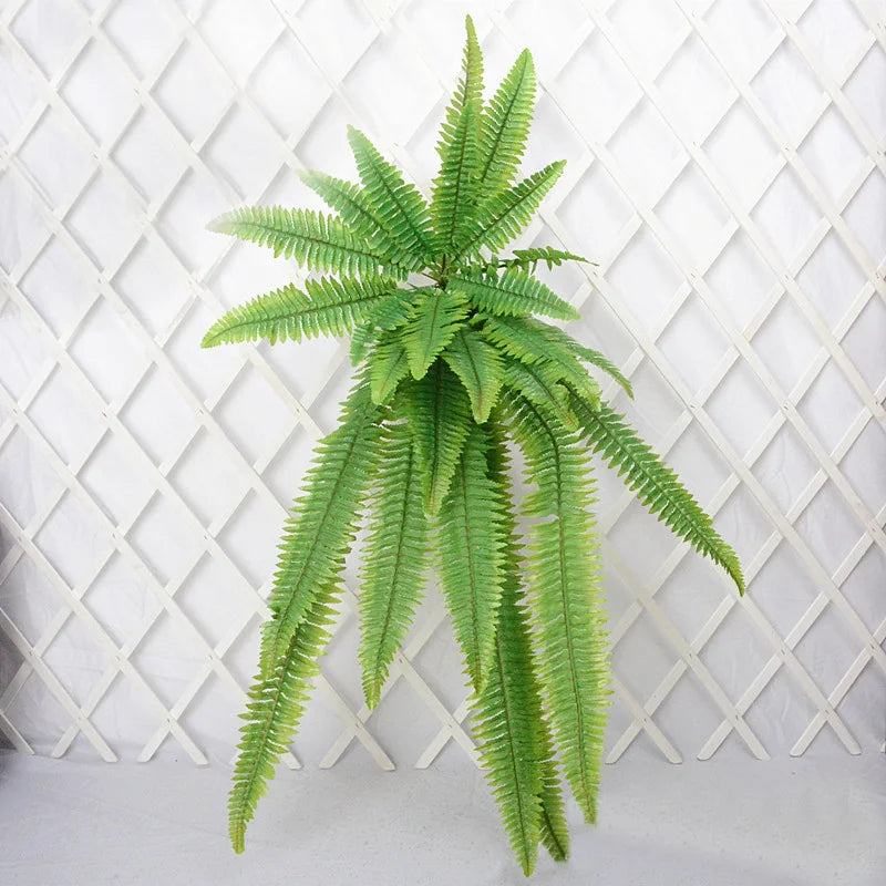 plantes artificielles suspendues grandes plantes tropicales en rotin décoratives - vue 11 sur 11