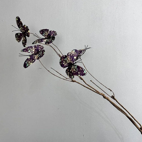branche de papillon artificielle avec fausses fleurs décoratives pour jardin - vue 14 sur 13