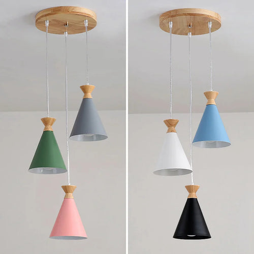 Modern minimalist horn pendant light for island lighting - vue 3 sur 12