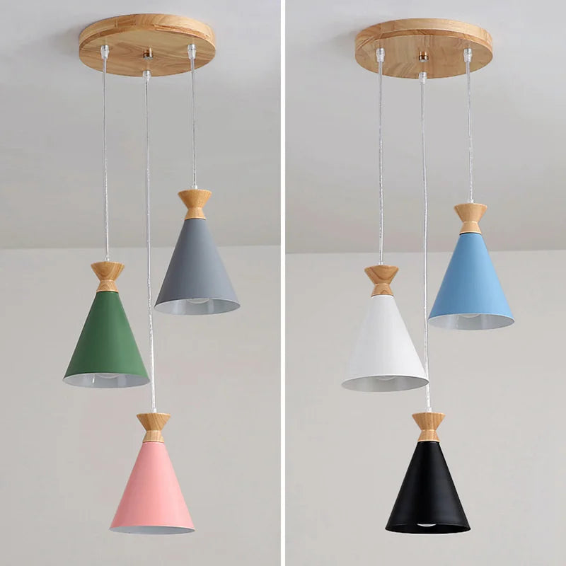Modern minimalist horn pendant light for island lighting - vue 3 sur 12