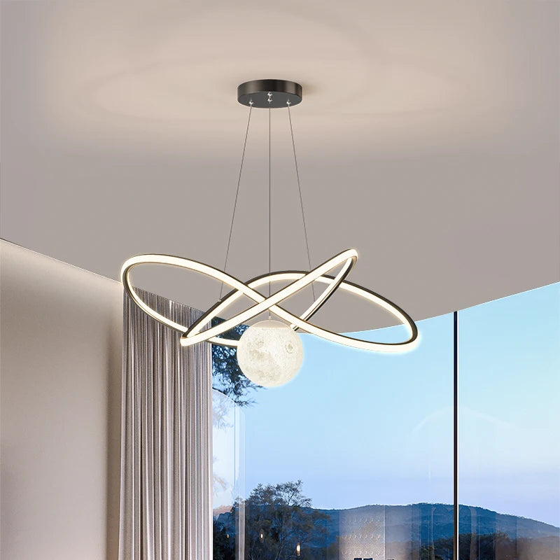 suspension moderne en aluminium pour décoration intérieure élégante - vue 3 sur 10