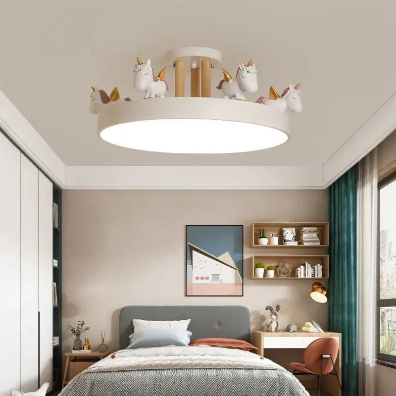 lustre enfant motif cheval pour chambre garçon fille - vue 4 sur 15