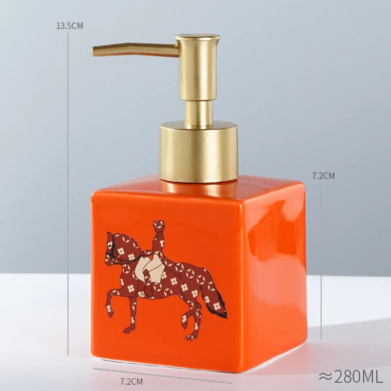 WHYOU Cermic Separate Shampoo Shower Gel Bottle, Liquid Soap Dispensers, Emulsion, Latex Hand Wish Bottles, Bathroom Accessories - vue 8 sur 18