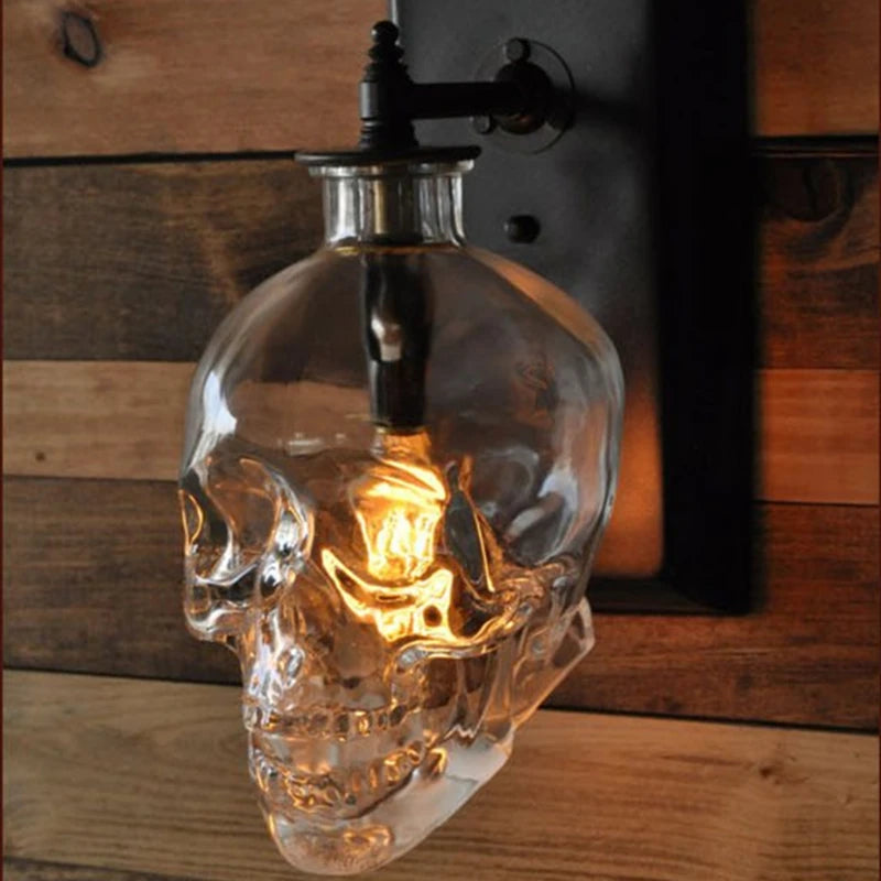applique murale led industrielle tête de mort rétro - vue 4 sur 10