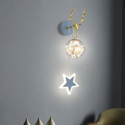 Nordic minimalist luxury star wall lamp bedside chandelier - vue 7 sur 18