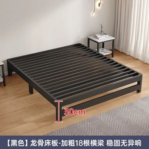 Single tatami bed frame, modern and simple home master bedroom, 1.8-meter double iron bed - vue 14 sur 29