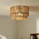 lustre rétro en rotin tissé pour décoration campagnarde chaleureuse