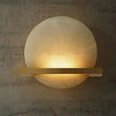 applique murale ronde en marbre naturel et cuivre pour intérieur
