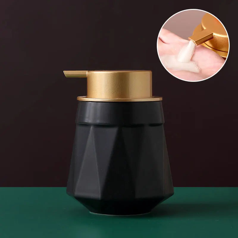 distributeur de savon portable en céramique 400 ml pour soins personnels - vue 10 sur 30