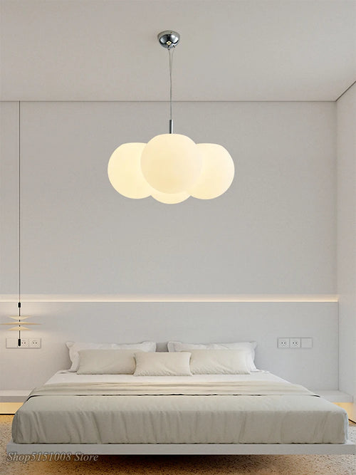 Nordic minimalist LED ceiling light cloud design for bedrooms and living rooms - vue 4 sur 8