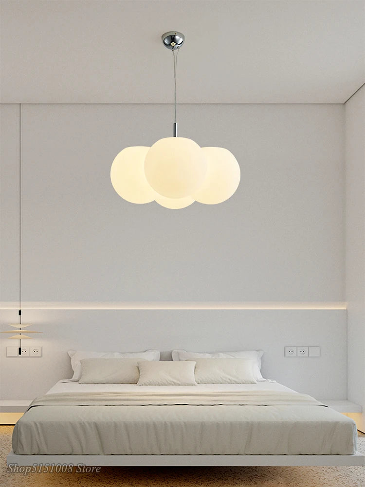 Nordic minimalist LED ceiling light cloud design for bedrooms and living rooms - vue 4 sur 8