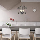 Minimalist retro black farmhouse chandelier for restaurant, kitchen, corridor and bedroom