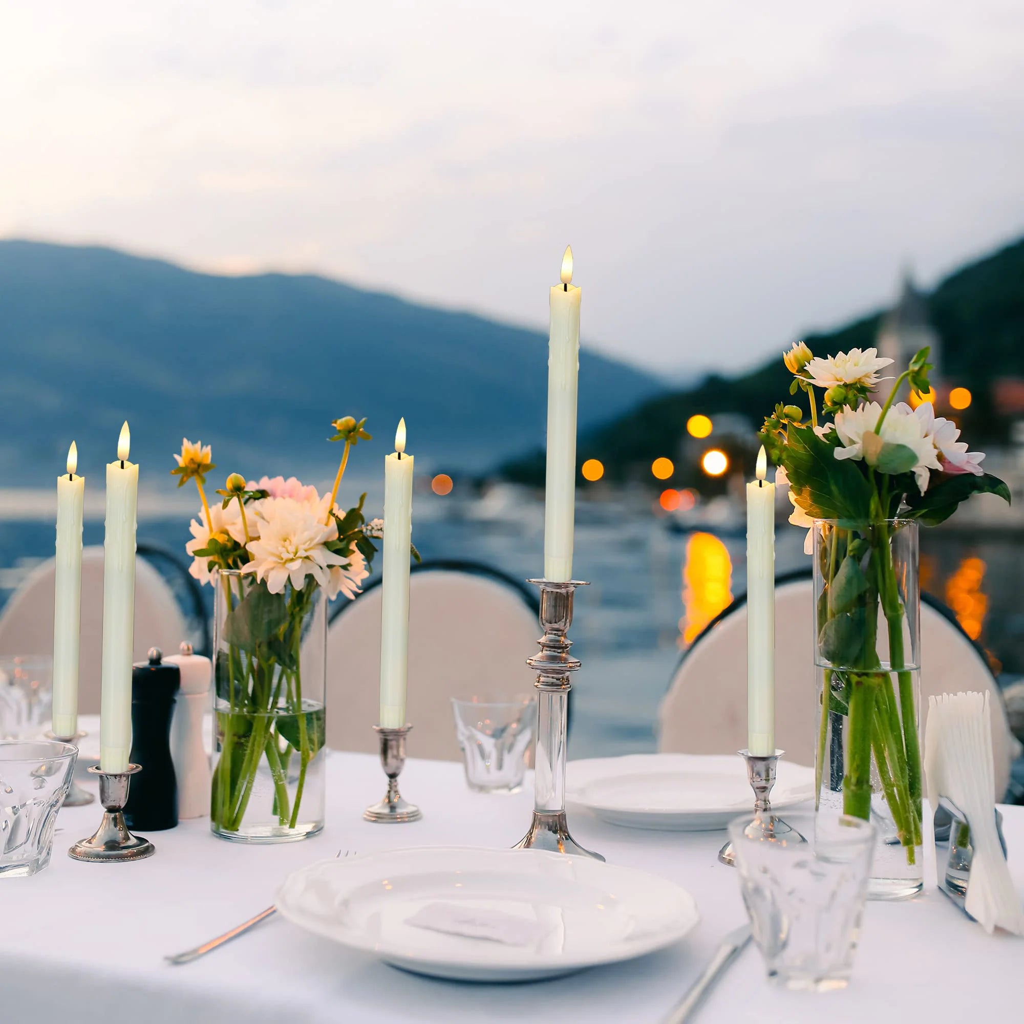bougies LED décoratives scintillantes pour mariage et Halloween - vue 5 sur 14
