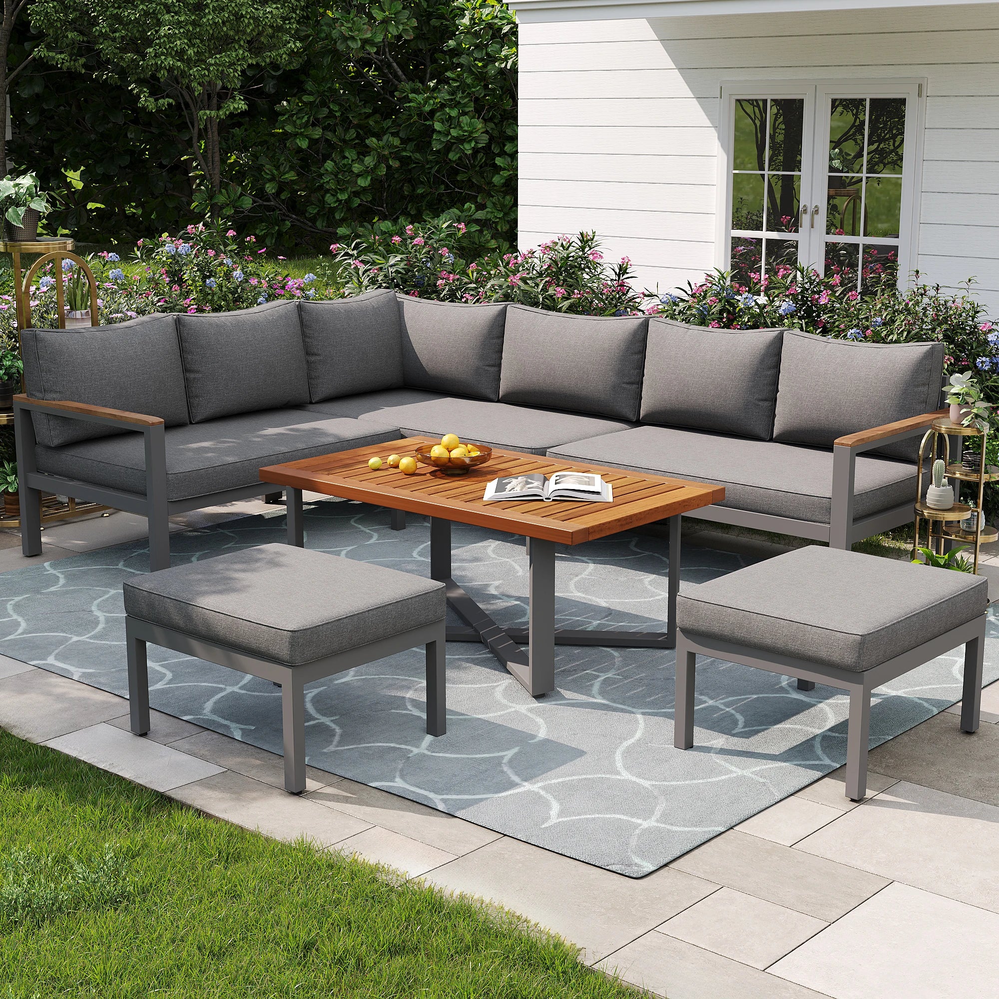 mobilier de jardin pour groupe de sièges extérieur résistant aux intempéries