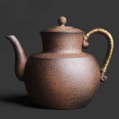 Théière en céramique style roche zen chinoise retro