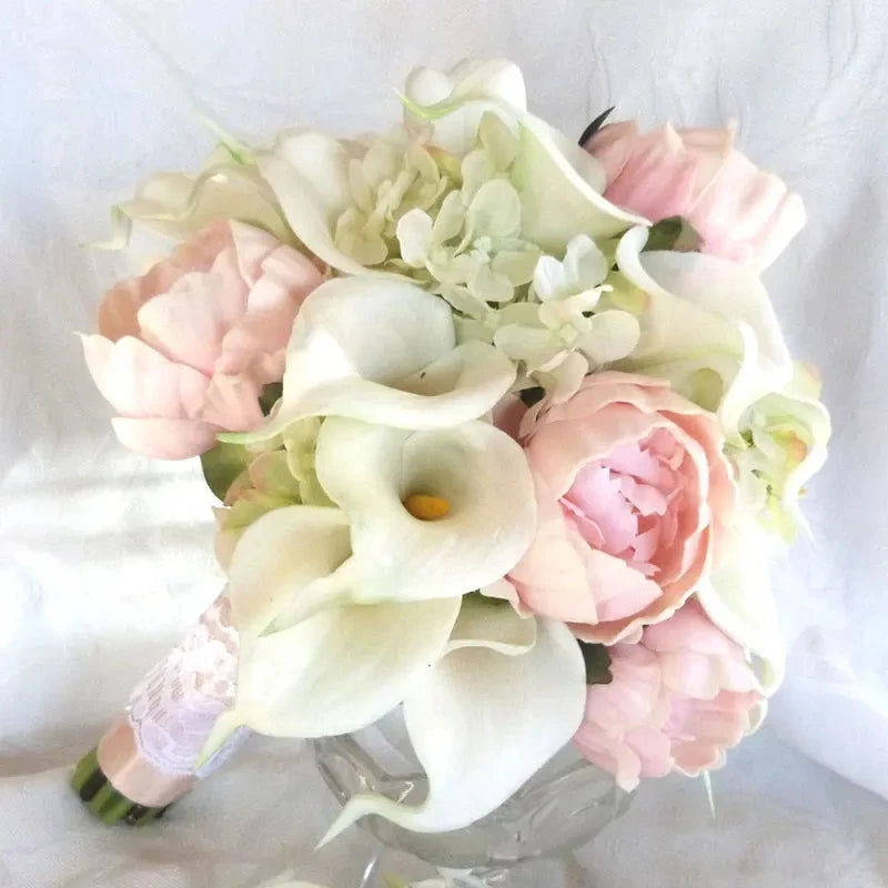 lot de fleurs artificielles lys calla pour mariage et décoration - vue 4 sur 17