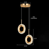 Nordic ring LED pendant light for bedroom, bedside and living room