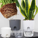 pot de fleurs en plastique avec arrosage automatique et corde absorbante