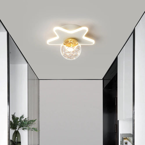 Plafonnier d'intérieur LED étoile et lune - vue 3 sur 8