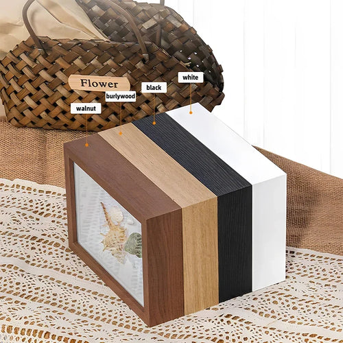 cadres photo en bois 3d support fleurs séchées fait main décoration - vue 5 sur 14