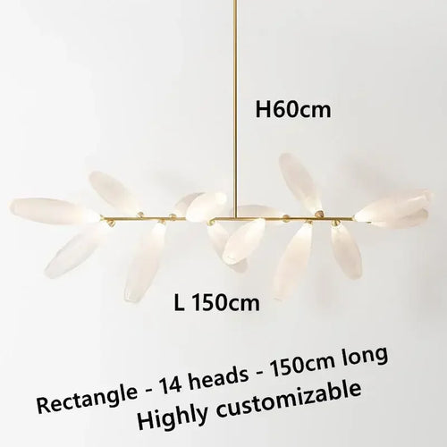 lustre moderne en verre nordique pour décoration intérieure - vue 15 sur 14